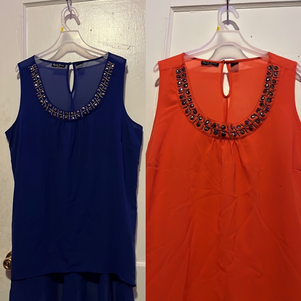 Blue & Orange Blouse